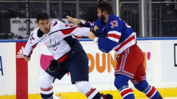 Violent Chaos Ensues Between Capitals And Rangers, Fans Rip Coward Tom Wilson For Exiting The Game Early With An Injury