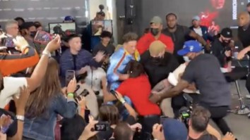 Bryce Hall Gets Manhandled By Austin McBroom During Heated Altercation At Press Conference