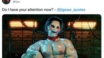 Official ‘Saw’ Twitter Account Shares Horrifying Photo Of Buff Mascot, Internet Repulsed