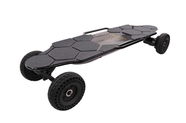 The Faboard Dual Belt Black Rover All-Terrain Electric Skateboard