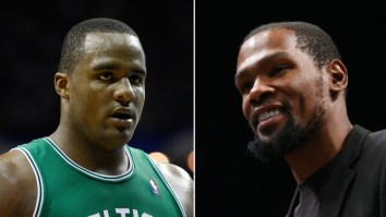 Kevin Durant Fires Back At Ex-Celtics Player Glen ‘Big Baby’ Davis For Appearing To Threaten Kyrie Irving Over Logo Stomp
