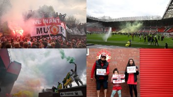 Wild Scenes Unfold In Manchester As Protestors Break Into United’s Stadium – Liverpool Game Postponed