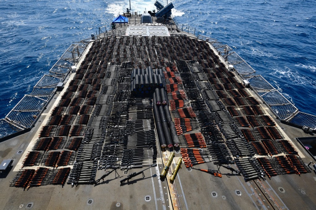 US Navy and Coast Guard seize thousands of weapons