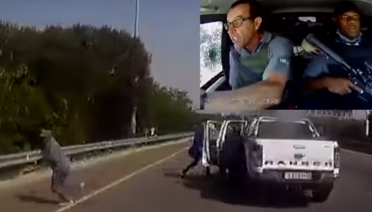 New Dashcam Footage Of An Armored Car Driver Eluding Armed Robbers Is