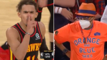 Knicks Fans Went From Loudly Chanting ‘F*** Trae Young’ To Being Dead Silent After Trae Young Hit Game-Winner And Mocked Them