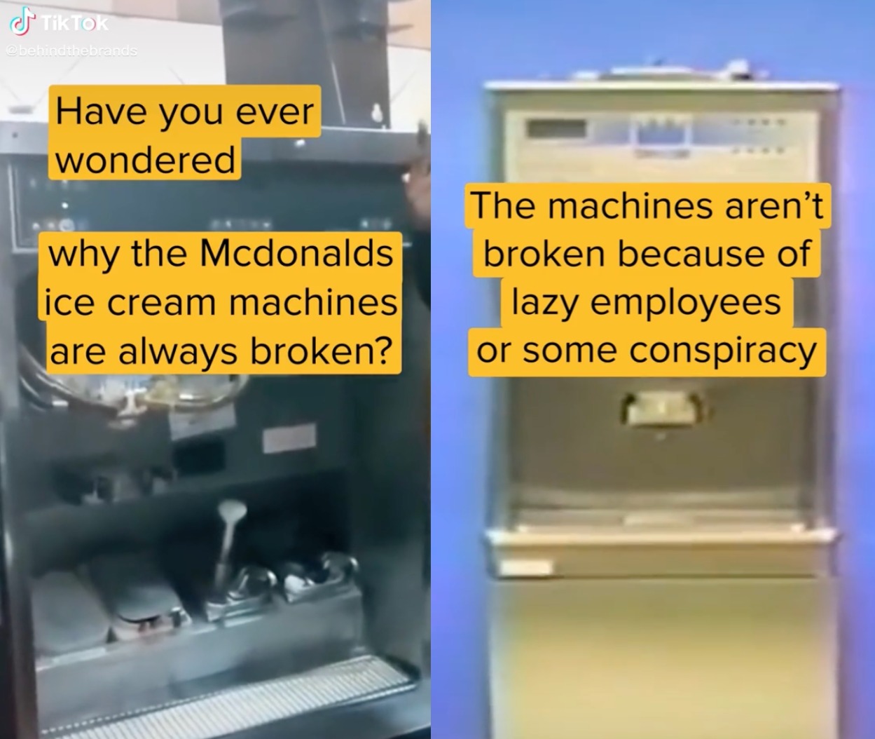 TikToker Explains Why The McDonald's Ice Cream Machine Is Always Broken