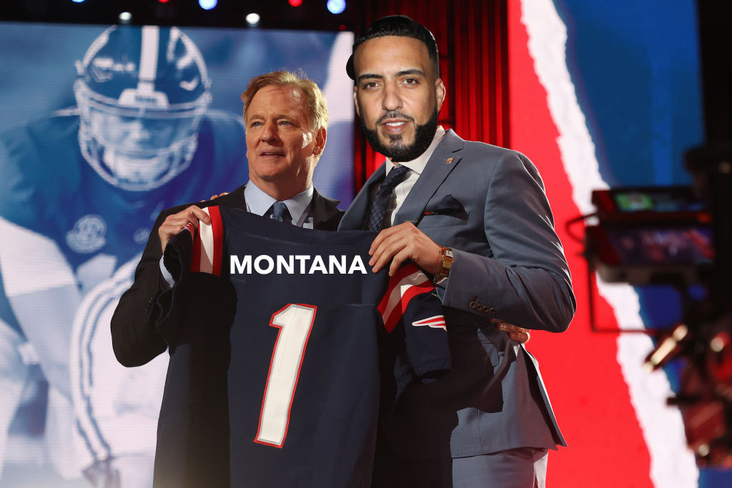 The New England Patriots Have Drafted French Montana (Judging By Mac Jones'  Pre-Face Scan Madden Avatar) - BroBible