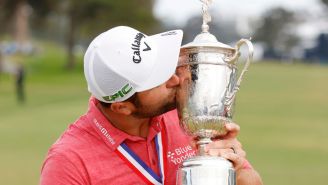 Jon Rahm Is Celebrating The U.S. Open By Chugging Beers Out Of The Trophy And Listening To ‘We Are The Champions’