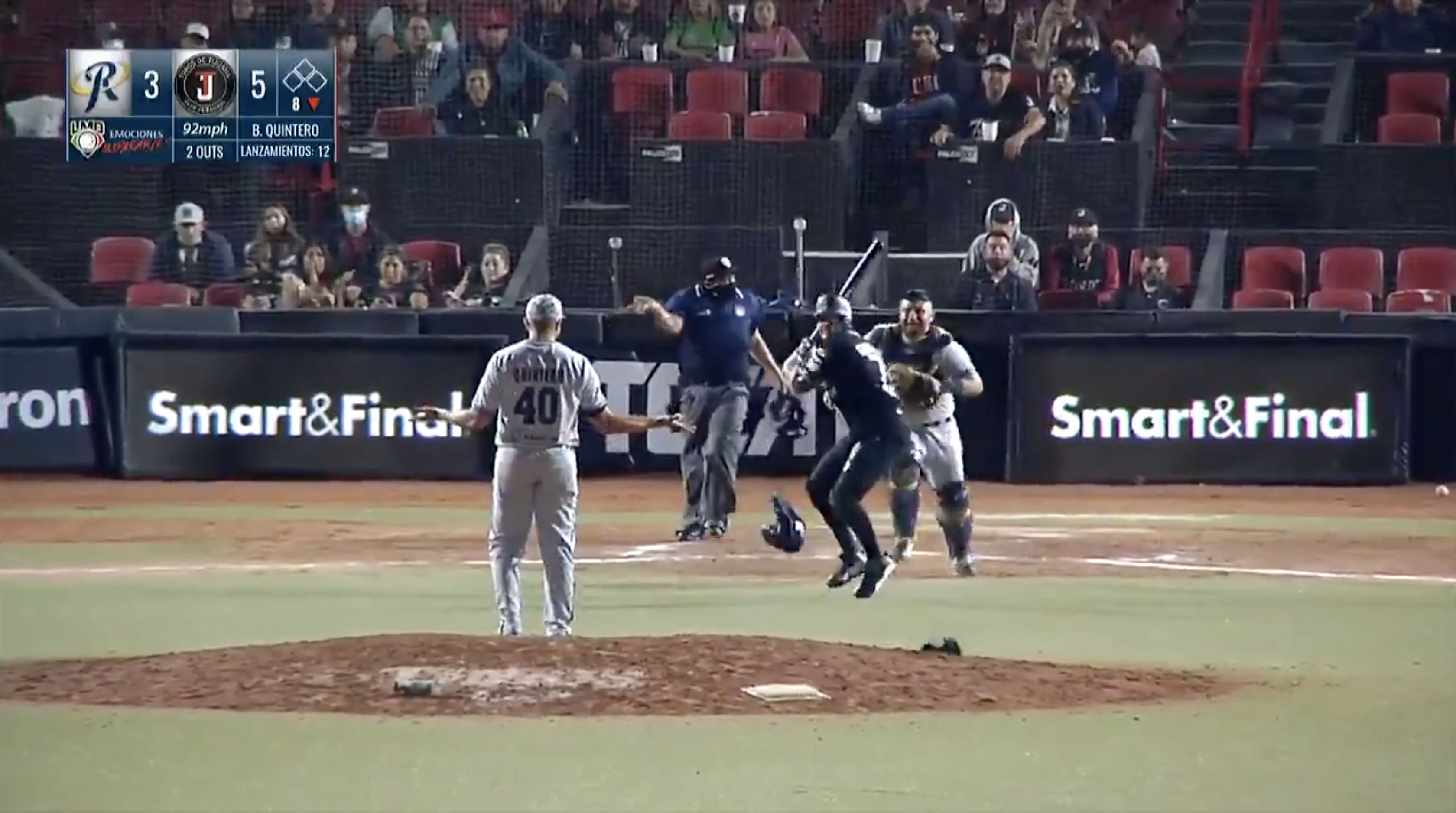 Batter Charges Mound In Mexico Massive Bench Clearing Brawl Ensues