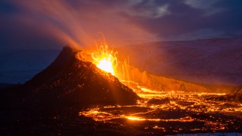POV Footage Of A Drone Crashing Into An Icelandic Volcano Eruption Qualifies As Epic