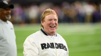 Raiders’ Owner Mark Davis Wrecks His Mini-Cooper In A Parking Lot While Wearing Incredible Outfit