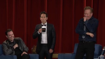 For The Final Time, Paul Rudd Hit Conan O’Brien With The ‘Mac and Me’ Prank