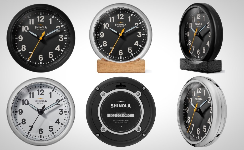 Runwell Desk Clock by Shinola Watches Detroit American Made