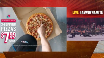 Domino’s Is Pissed Because The AEW Ran The Perfect Ad After A Wrestler Got His Head Sliced By A Pizza Cutter