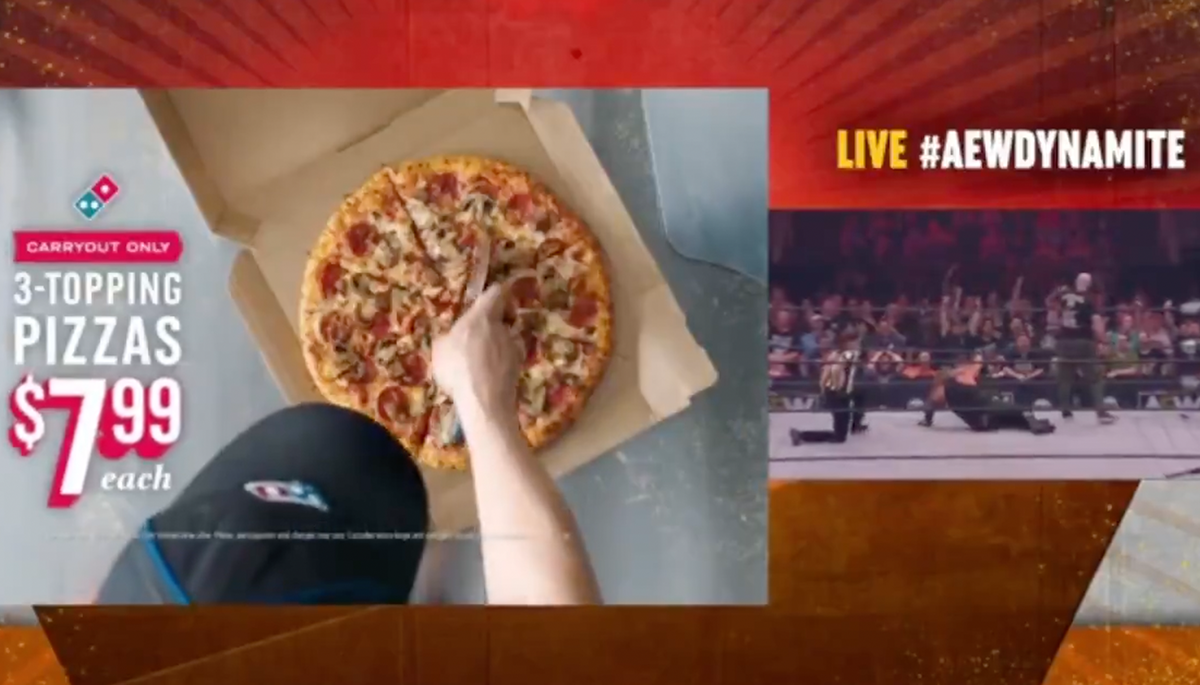 Domino's Mad At AEW For Running Ad During Bloody Pizza Cutter Move