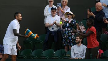 Nick Kyrgios Continues To Be The Greatest Showman In Tennis And Asked A Fan Where He Should Serve Match Point At Wimbledon
