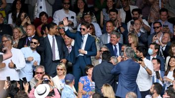 Tom Cruise And David Beckham Shared A $1 Billion Fist Bump During The Best Sunday Ever At Wimbledon And Euro 2020