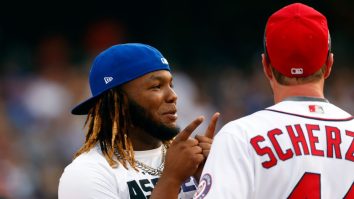 Vlad Guerrero Jr. Gave Max Scherzer A Big Bear Hug After Nearly Taking His Head Off With A Line Drive