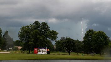WATCH: Lightning Strikes Golf Ball While Traveling 88MPH At Topgolf, Blackened Ball Later Found And Re-Teed
