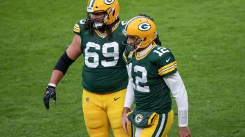 Check Out The Custom Golf Cart Packers Lineman David Bakhtiari Gifted Aaron Rodgers With A ‘LUVN69’ License Plate