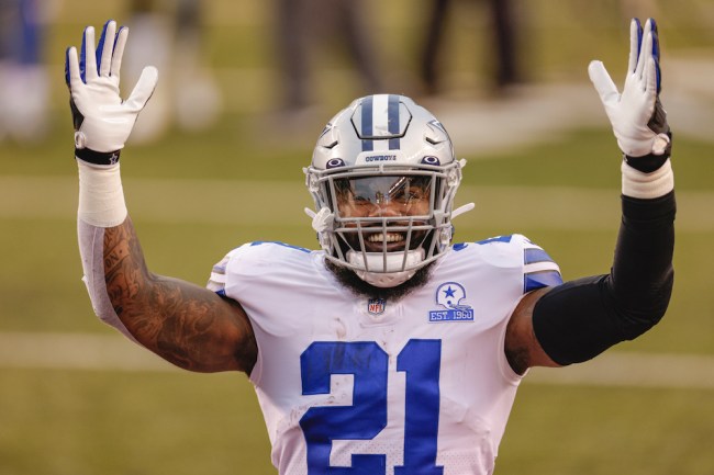 Dallas Cowboys running back Ezekiel Elliott shared a photo that shows him looking in great shape, which has led to plenty of fan reactions