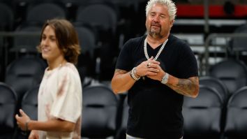 Guy Fieri Shows Off His Not So Great Jumper After Game 2 Of The NBA Finals In Phoenix