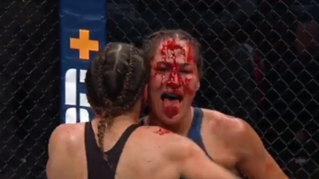 UFC Fighter Jessica Eye Suffers Gruesome Cut On Her Head During Fight Against Jennifer Maia At UFC 264