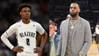 LeBron James Interrupts Bronny’s AAU Game To Confront PA Announcer Who Claimed He Only Got A Foul Call Because Of His Dad