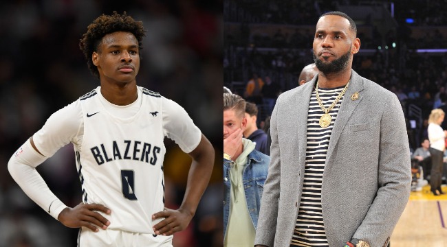 LeBron James emphatically shouts out Bronny for landing on Sports