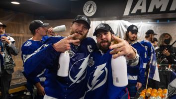 A Shirtless Nikita Kucherov Crushing Bud Light Torched Habs Fans In A Legendary Stanley Cup Press Conference