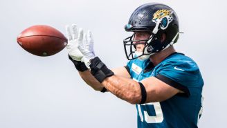Tim Tebow Catches A Touchdown Pass From Trevor Lawrence At Jaguars Practice Proving Anything Is Indeed Possible