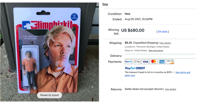 Fred Durst action figure ebay auction