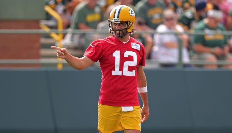 Aaron Rodgers has been driving around Green Bay in custom golf cart