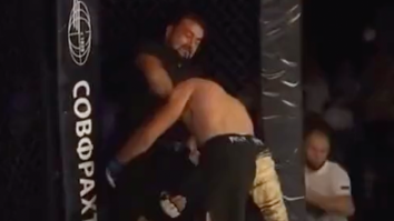 Crazy Video Captures Ref Choking An MMA Fighter Unconscious After He Tried To Fight Him Following A Brutal Knockout
