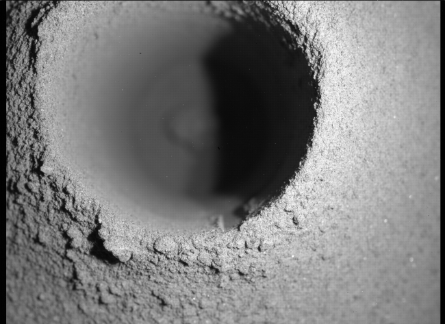 Perseverance Rover NASA Rock Drill Hole