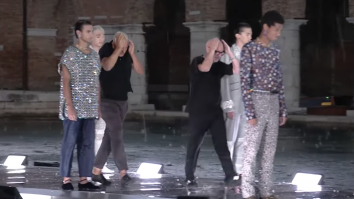 A Freak Hailstorm Caused Rich People To Run For Cover At The Dolce & Gabbana Fashion Show