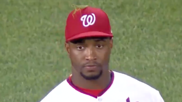 Victor Robles (Probably) Made History By Playing An MLB Game While A Praying Mantis Chilled On His Hat