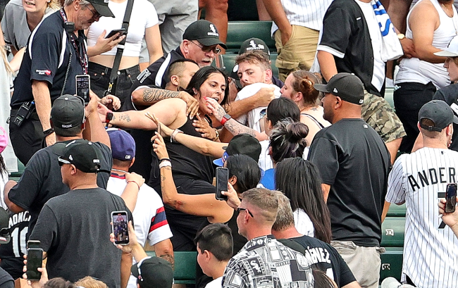 Wild Brawl Caught On Video Erupts In Stands At Cubs-White Sox Game