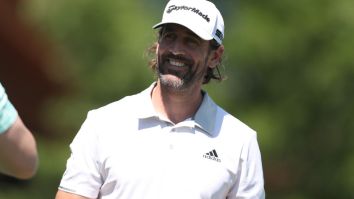 Aaron Rodgers Very Smartly Upped His Calve Workouts Prior To Playing Phil Mickelson In The Match