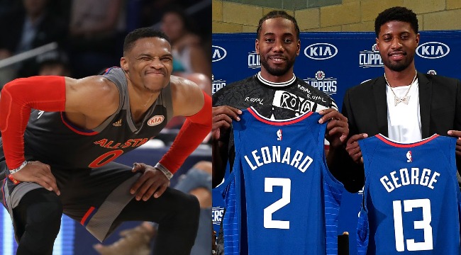 Kawhi Leonard, Russell Westbrook, Paul George Full Clippers