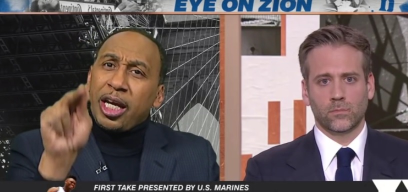 First Take guest's eyes almost pop out of head after Stephen A