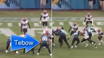 A Second Video Of Tim Tebow’s Terrible Blocking Skills During Preseason Game Goes Viral