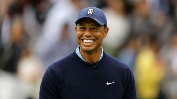 Of Course Tiger Woods Hit A Perfect Drive With The Happy Gilmore Swing