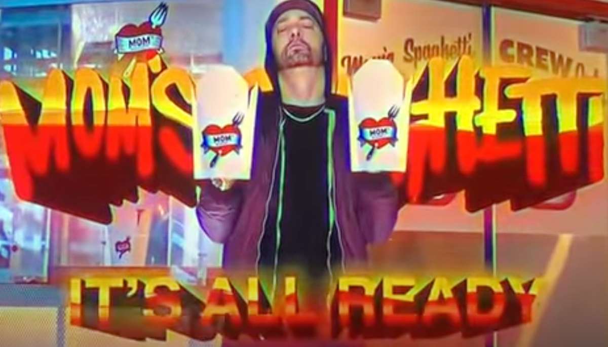 Eminem Does 'Mom's Spaghetti' Promo For The Detroit Pistons [VIDEO] - CBS  Detroit
