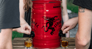 Fireball whiskey keg