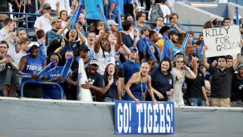 Embarrassing Video Shows Memphis Fan Get Manhandled By Security After Trying To Storm Field