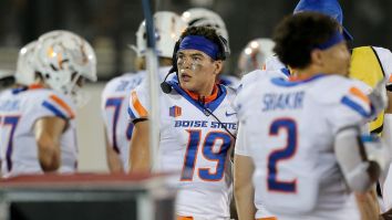 Boise State’s QB Attends Zoom Class In The Locker Room, Makes Bonehead Play To Lose Game