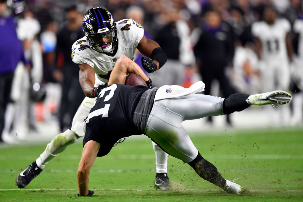 Patrick Queen, Ravens Not Fined for Hits on Hunter Renfrow After Raiders'  Complaint, News, Scores, Highlights, Stats, and Rumors