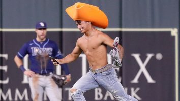 WATCH: Shirtless Cowboy Runs Onto Field At Astros Game, Bamboozles Security In Wild Chase