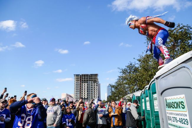 Bills Fan Goes Viral For Performing Most Perfect Table Smash Of